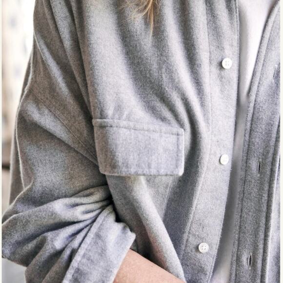 Frank & Eileen McLoughlin Gray Melange Utility Shirt Size XS/S Fireside Flannel - Picture 10 of 16